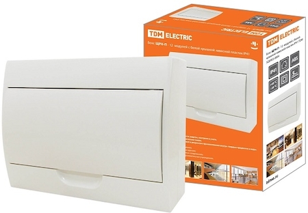 TDM ELECTRIC SQ0903-0010 Бокс ЩРН-П-15 модулей с белой крышкой навесной пластик IP40 TDM
